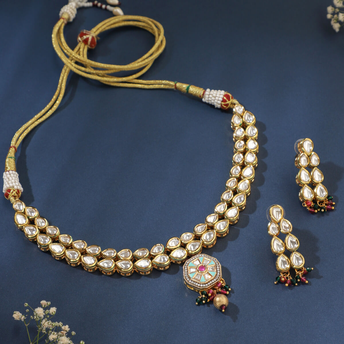 Kundan  Meena Pendant