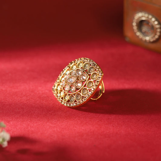 Marquise Shape Kundan Ring