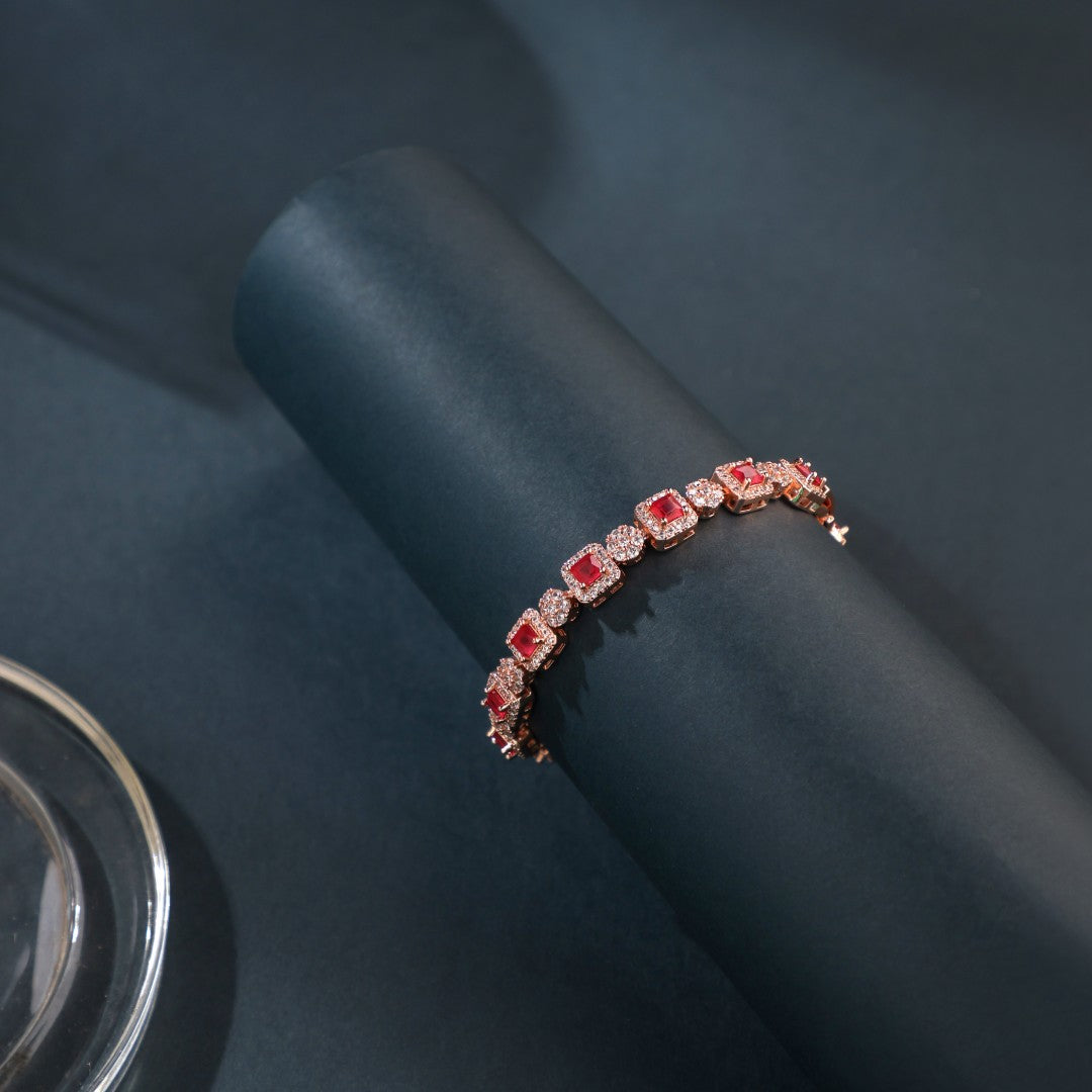 Regal princess cut bracelet