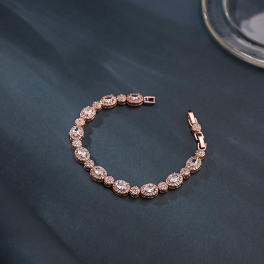 Multifaceted gemstone tennis bracelet