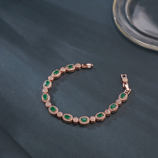 Multifaceted gemstone tennis bracelet