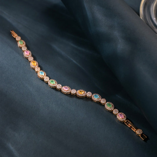Jewel-adorned bracelet