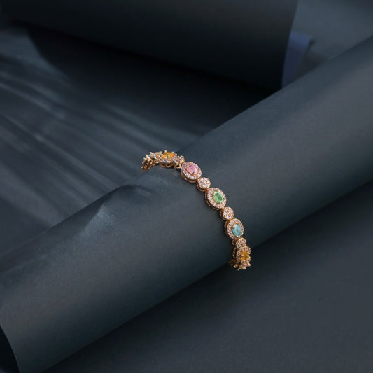Jewel-adorned bracelet